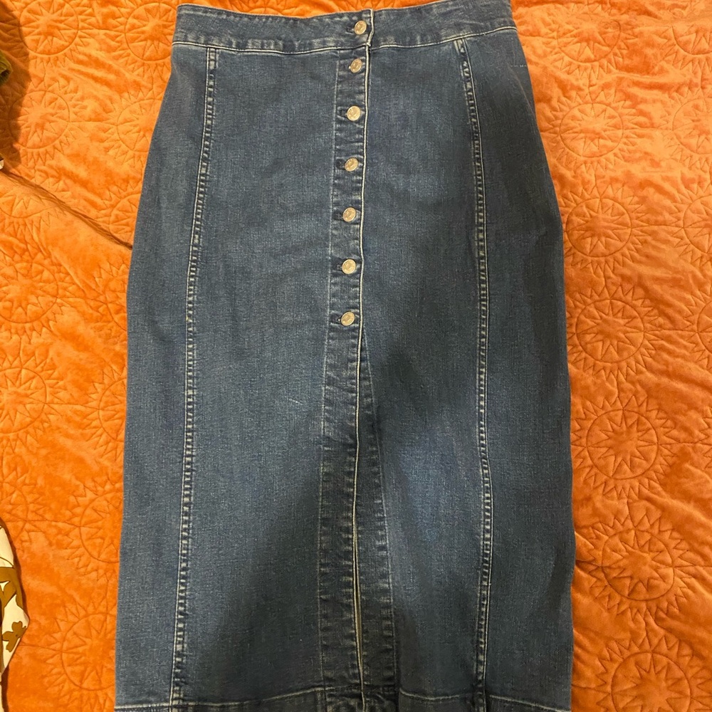 Madewell Denim Midi SKirt Sz30